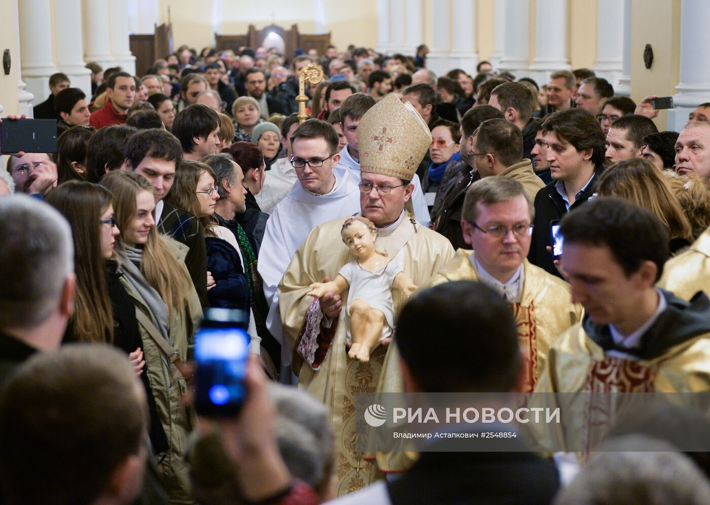 Празднование католического Рождества в Москве