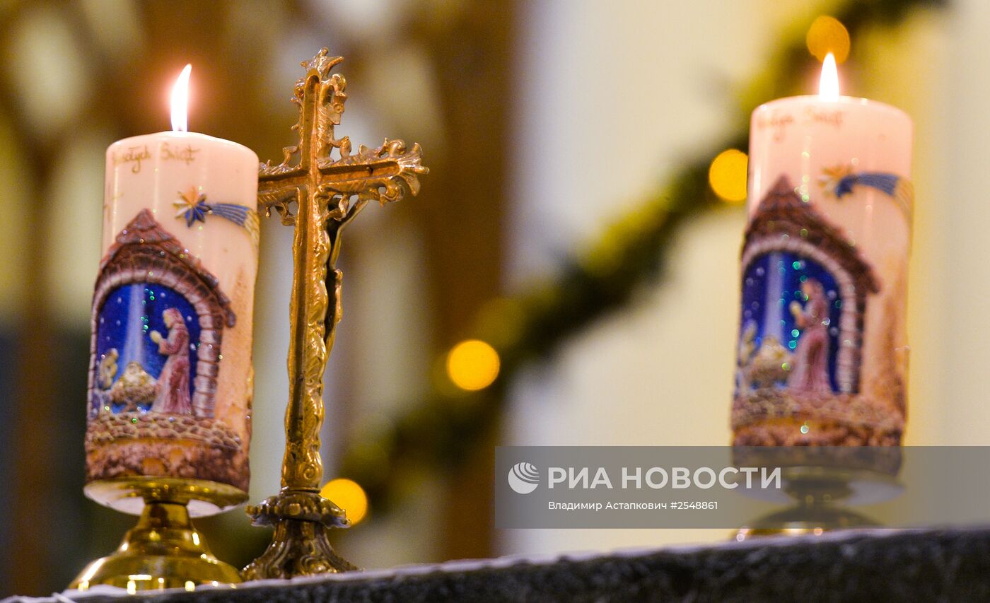 Празднование католического Рождества в Москве
