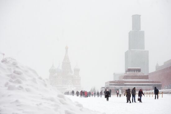 Снегопад в Москве