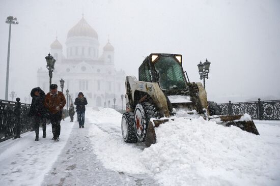 Снегопад в Москве