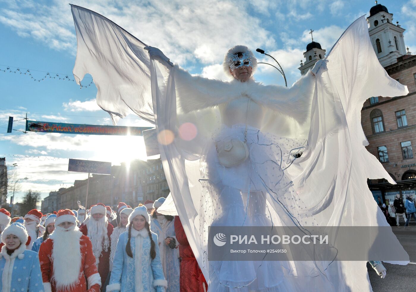 Шествие Дедов Морозов в Минске