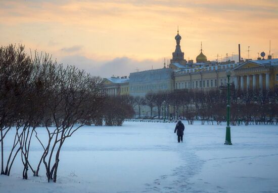 Снегопад в Санкт-Петербурге