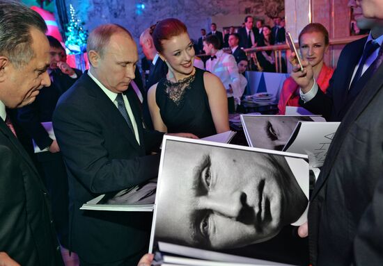 В.Путин на традиционном новогоднем приеме в Кремле