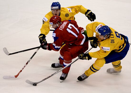 Хоккей. Молодежный ЧМ. Матч Швеция - Россия