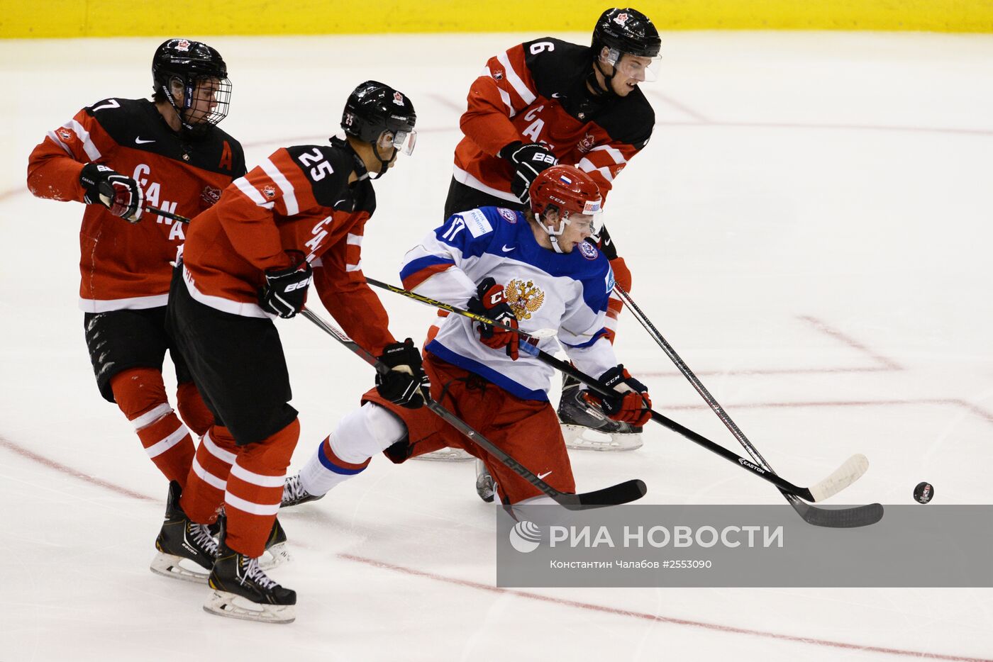 Хоккей. Молодежный ЧМ. Матч Канада - Россия