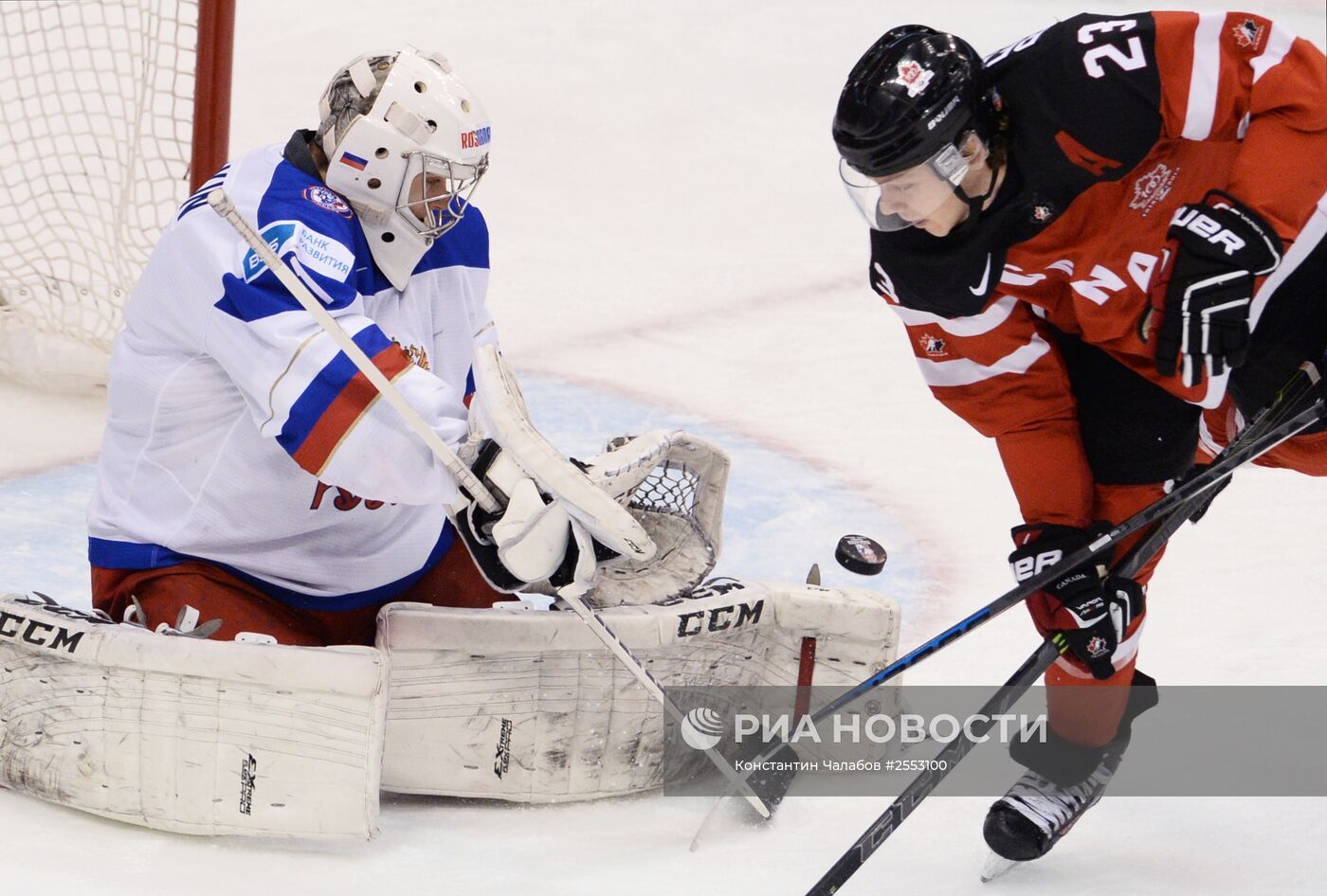 Хоккей. Молодежный ЧМ. Матч Канада - Россия