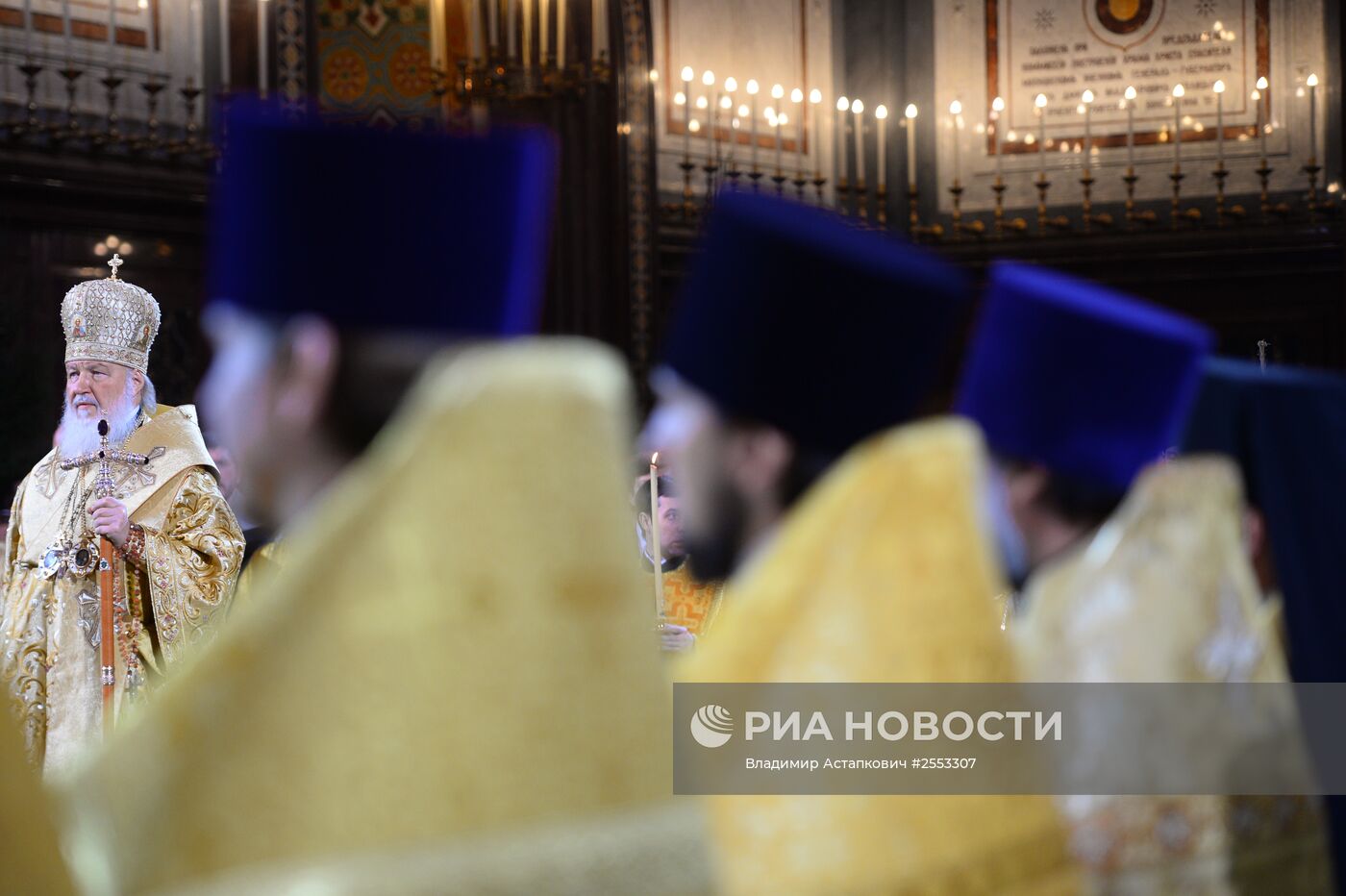 Рождественское богослужение в храме Христа Спасителя