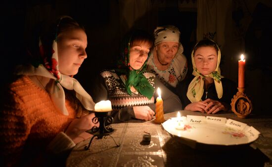 Празднование Рождества в белорусской деревне Погост