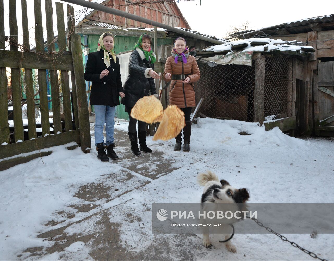 Празднование Рождества в белорусской деревне Погост