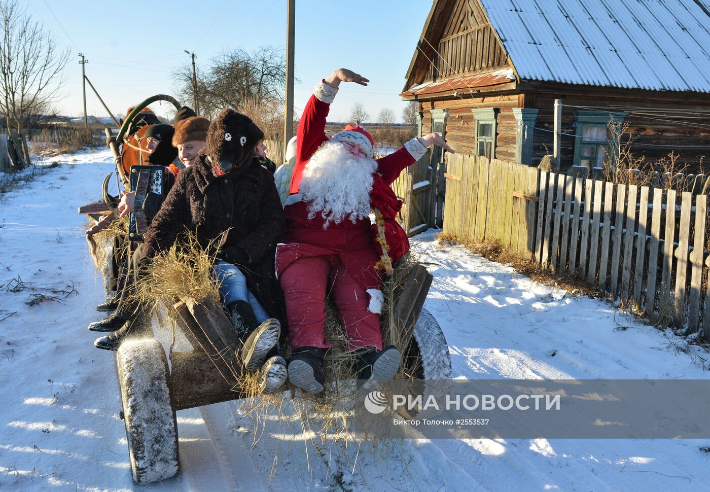 Празднование Рождества в белорусских деревнях