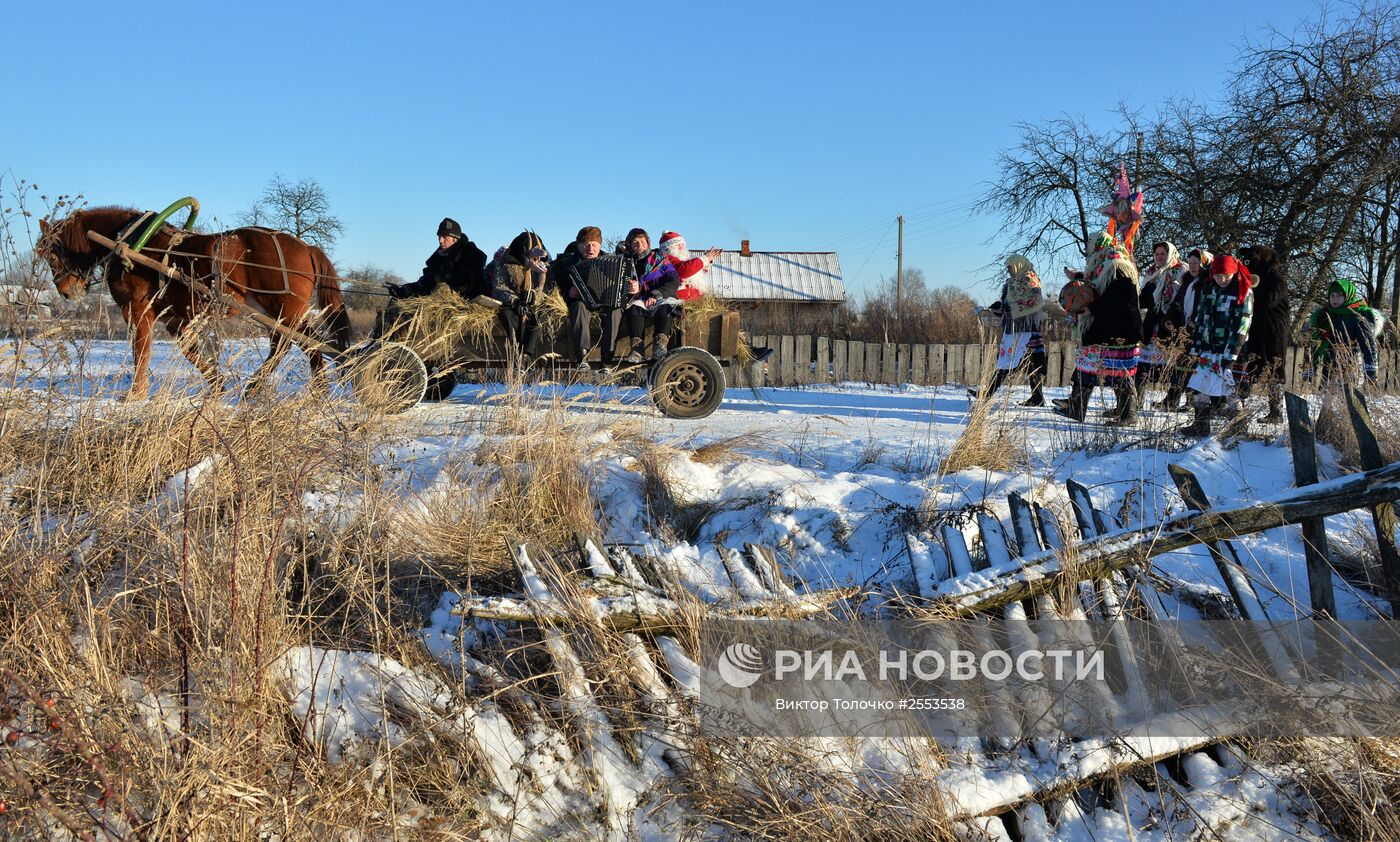 Празднование Рождества в белорусских деревнях