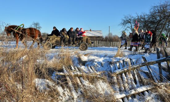 Празднование Рождества в белорусских деревнях