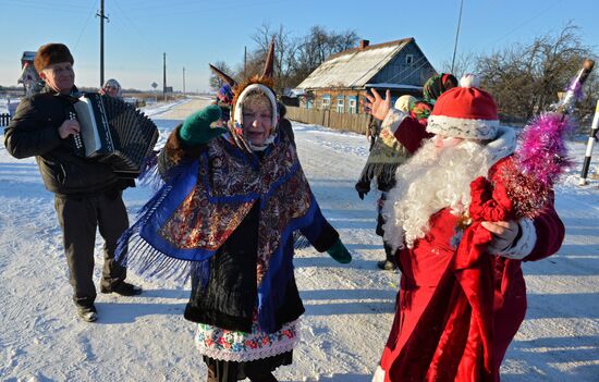 Празднование Рождества в белорусских деревнях