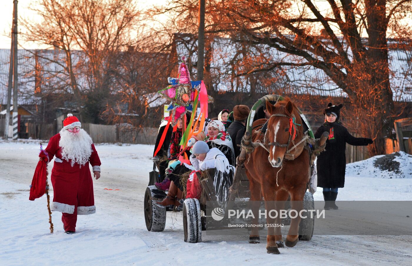 Празднование Рождества в белорусских деревнях