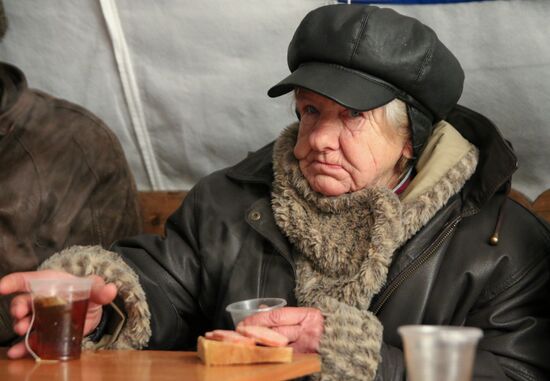 Мобильные пункты обогрева установлены в Крыму