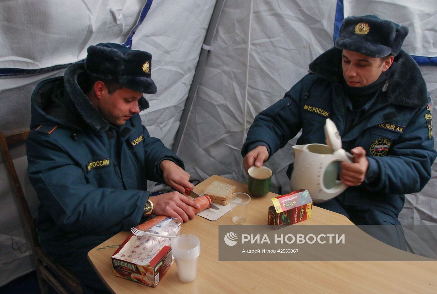 Мобильные пункты обогрева установлены в Крыму