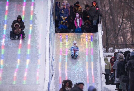 Ледовый городок "Беловодье" в Омске