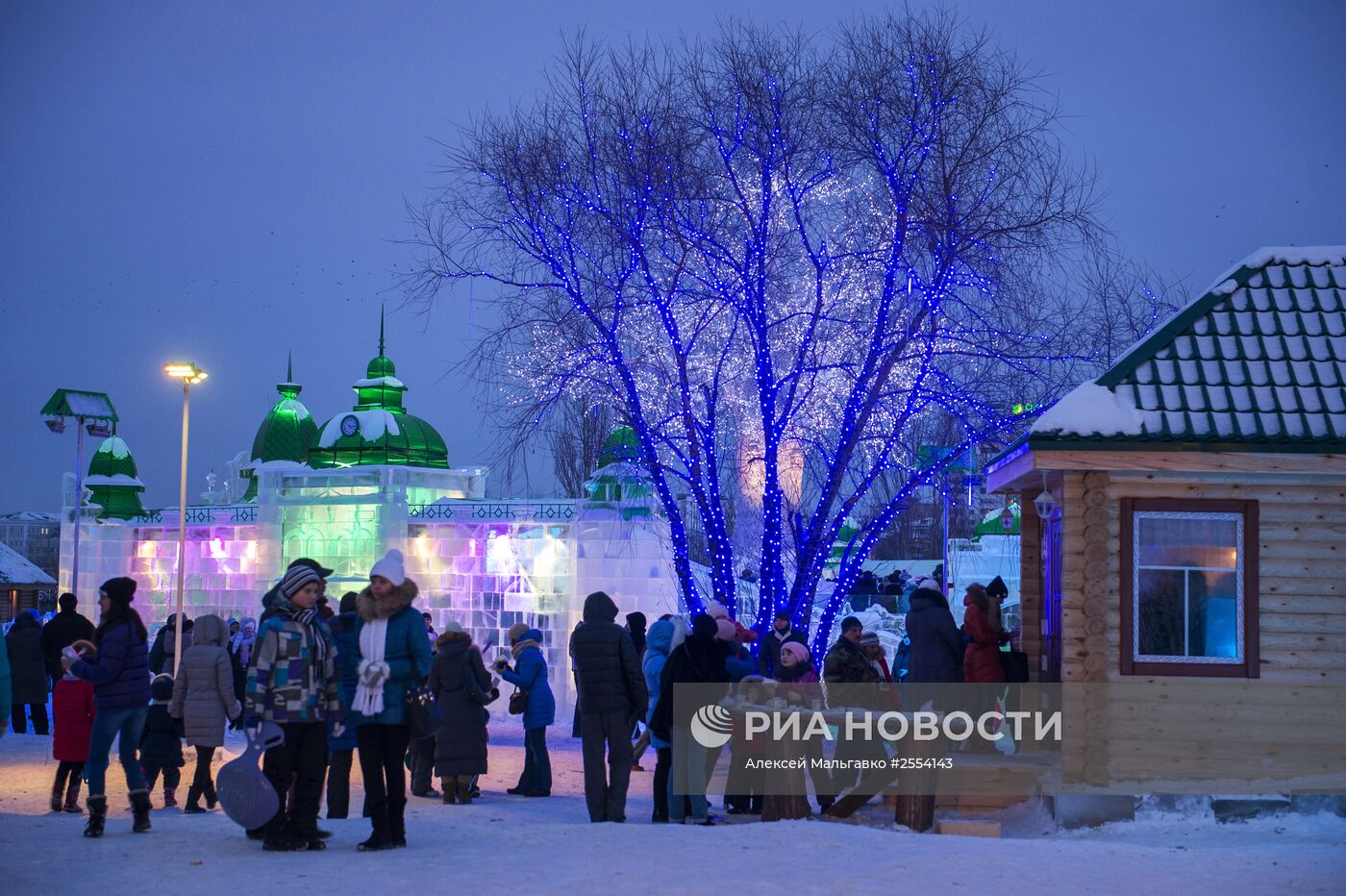 Ледовый городок "Беловодье" в Омске