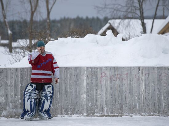 Сельский хоккей в Омской области