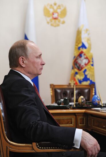 Президент РФ В.Путин встретился с председателем правления "РОСНАНО" А.Чубайсом