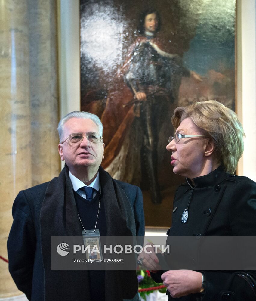 Открытие выставки "Антуан Пэн. Портрет Петра Великого" в Эрмитаже