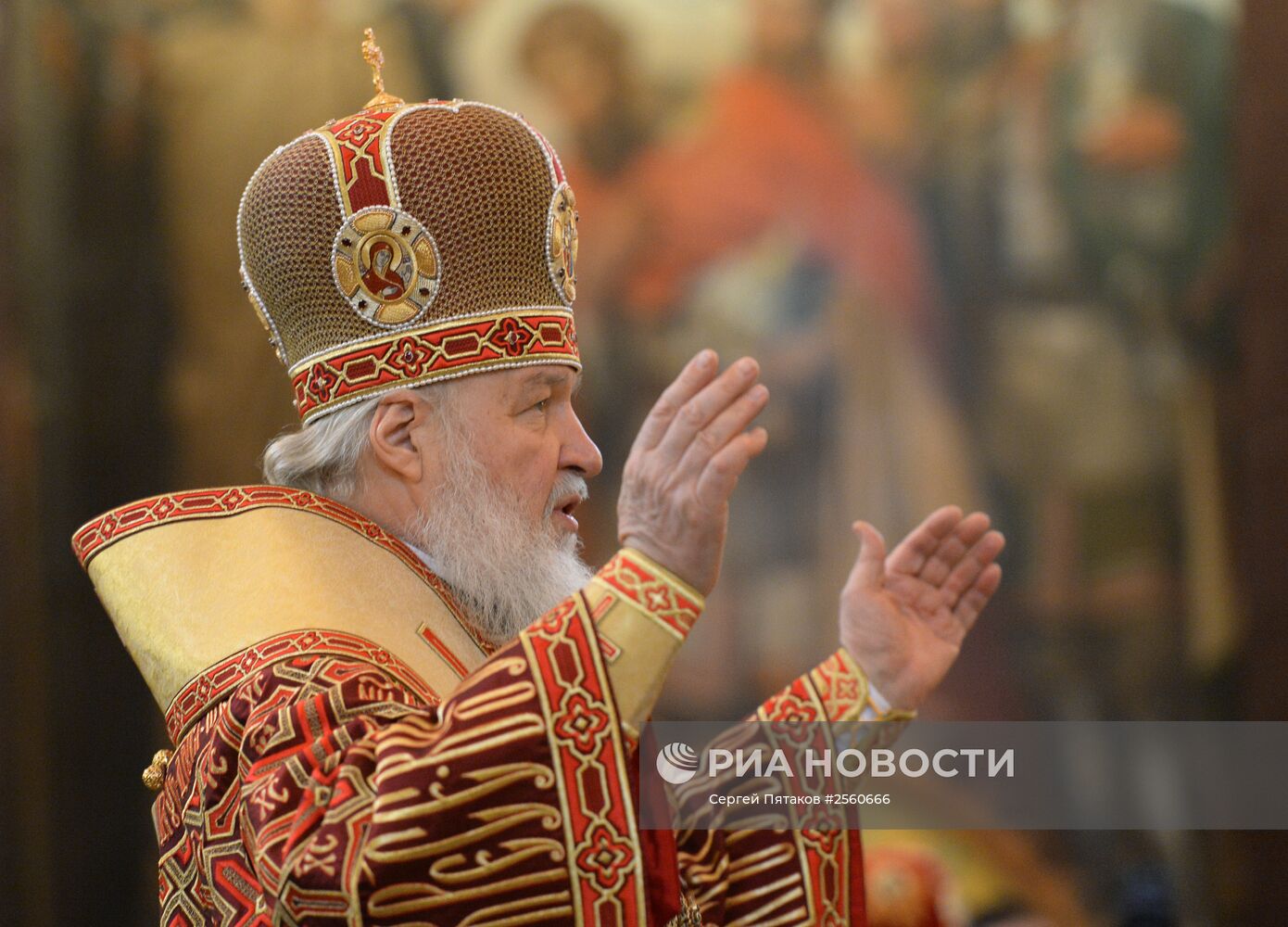 Патриарх Московский и всея Руси Кирилл в Татьянин день провел службу в храме Христа Спасителя
