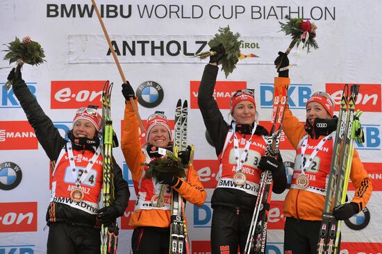 Биатлон. VI этап Кубка мира. Женщины. Эстафета