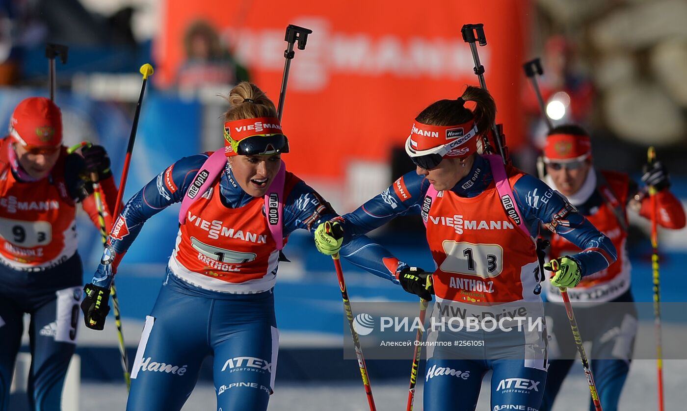 Биатлон. VI этап Кубка мира. Женщины. Эстафета