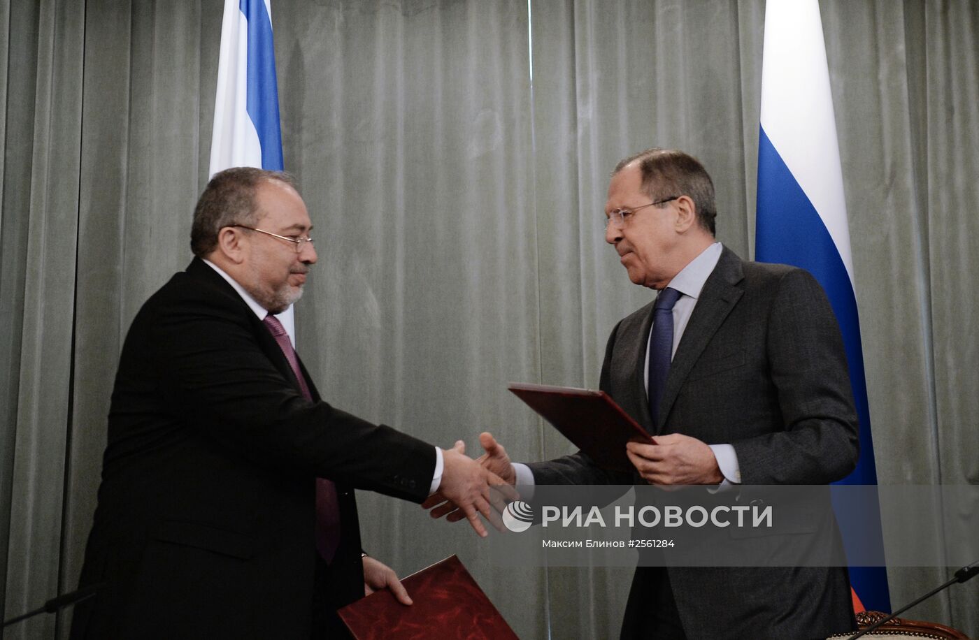Встреча глав МИД РФ и Израиля С. Лаврова с А.Либерманом
