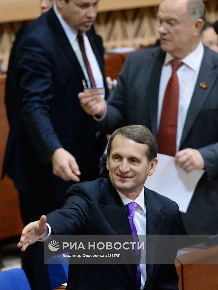 Пленарное заседание зимней сессии Парламентской ассамблеи Совета Европы