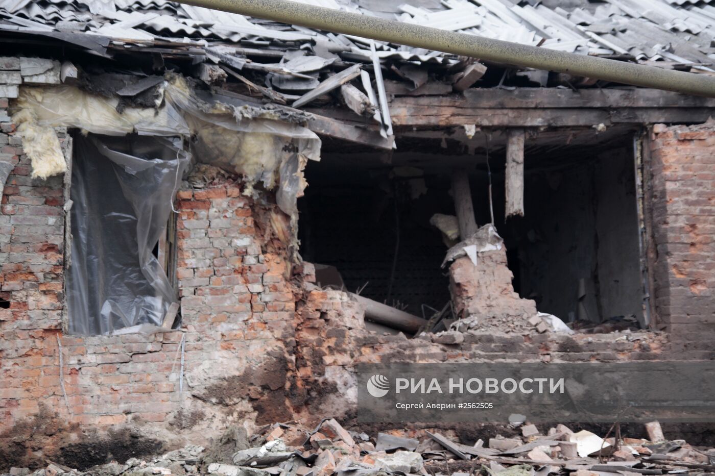 Последствия обстрела Донецка