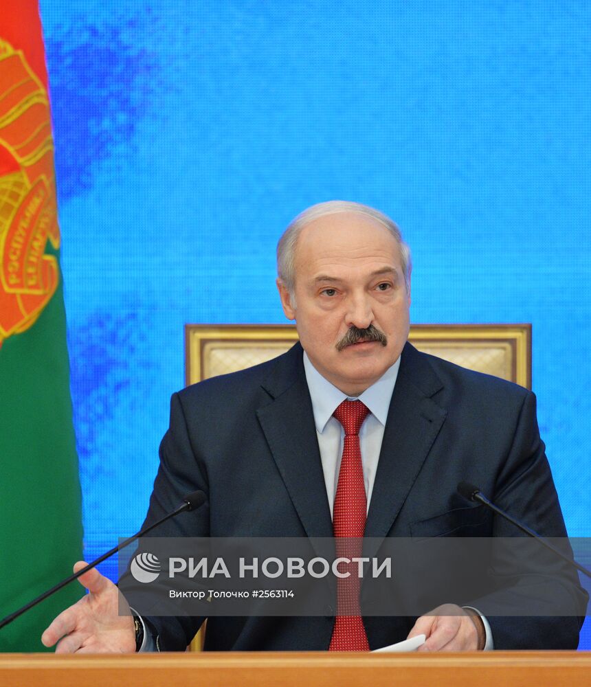 Пресс-конференция президента Белорусии Александра Лукашенко