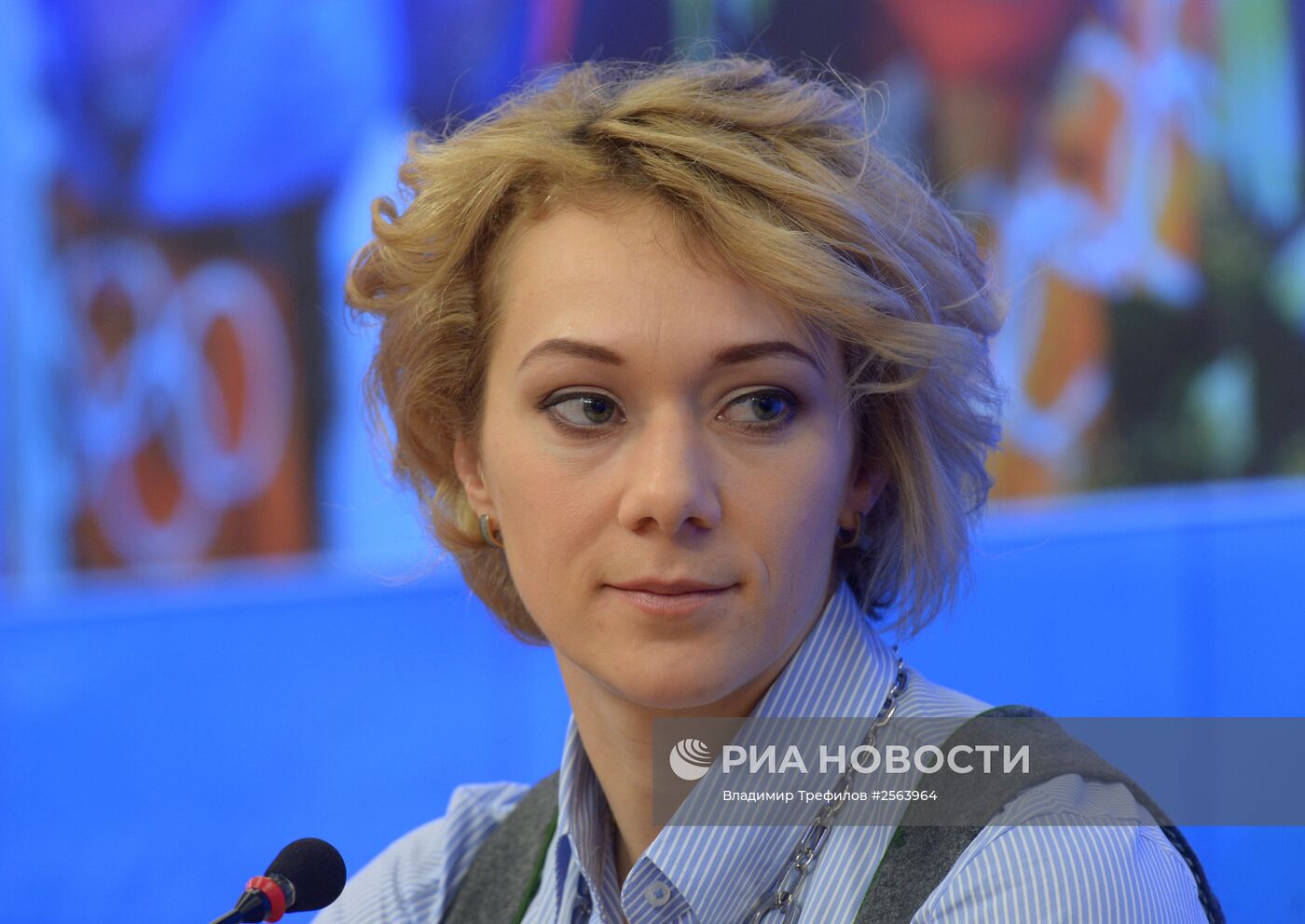 Пресс-конференция двукратной олимпийской чемпионки по биатлону Ольги Зайцевой
