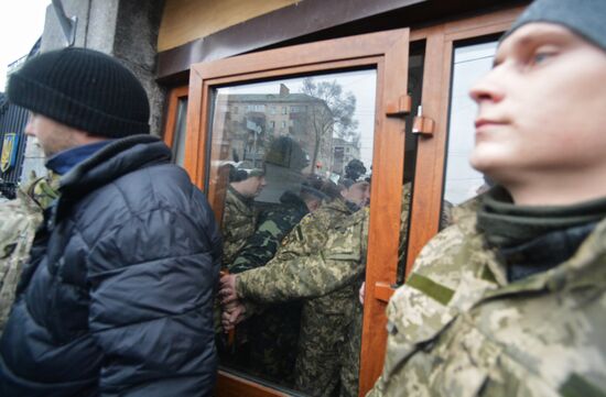 Митинг батальона "Айдар" у Минобороны Украины