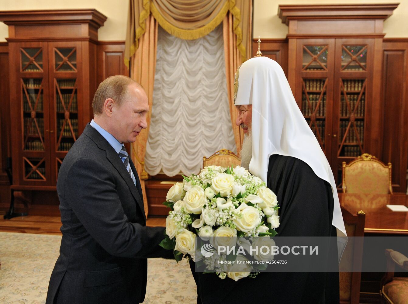 Президент России Владимир Путин встретился с патриархом Московским и всея Руси Кириллом