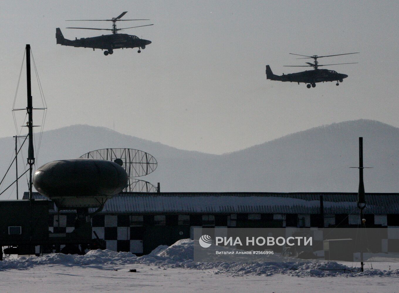 Учебно-тренировочные полеты вертолетов в Приморском крае