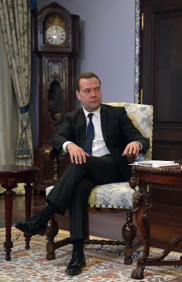 Премьер-министр РФ Д.Медведев встретился с премьер-министром Белоруссии А.Кобяковым