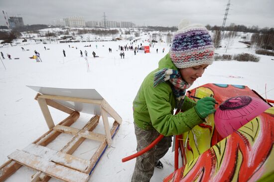 Фестиваль оригинальных саней "Winter SaniDay-2015" в Москве