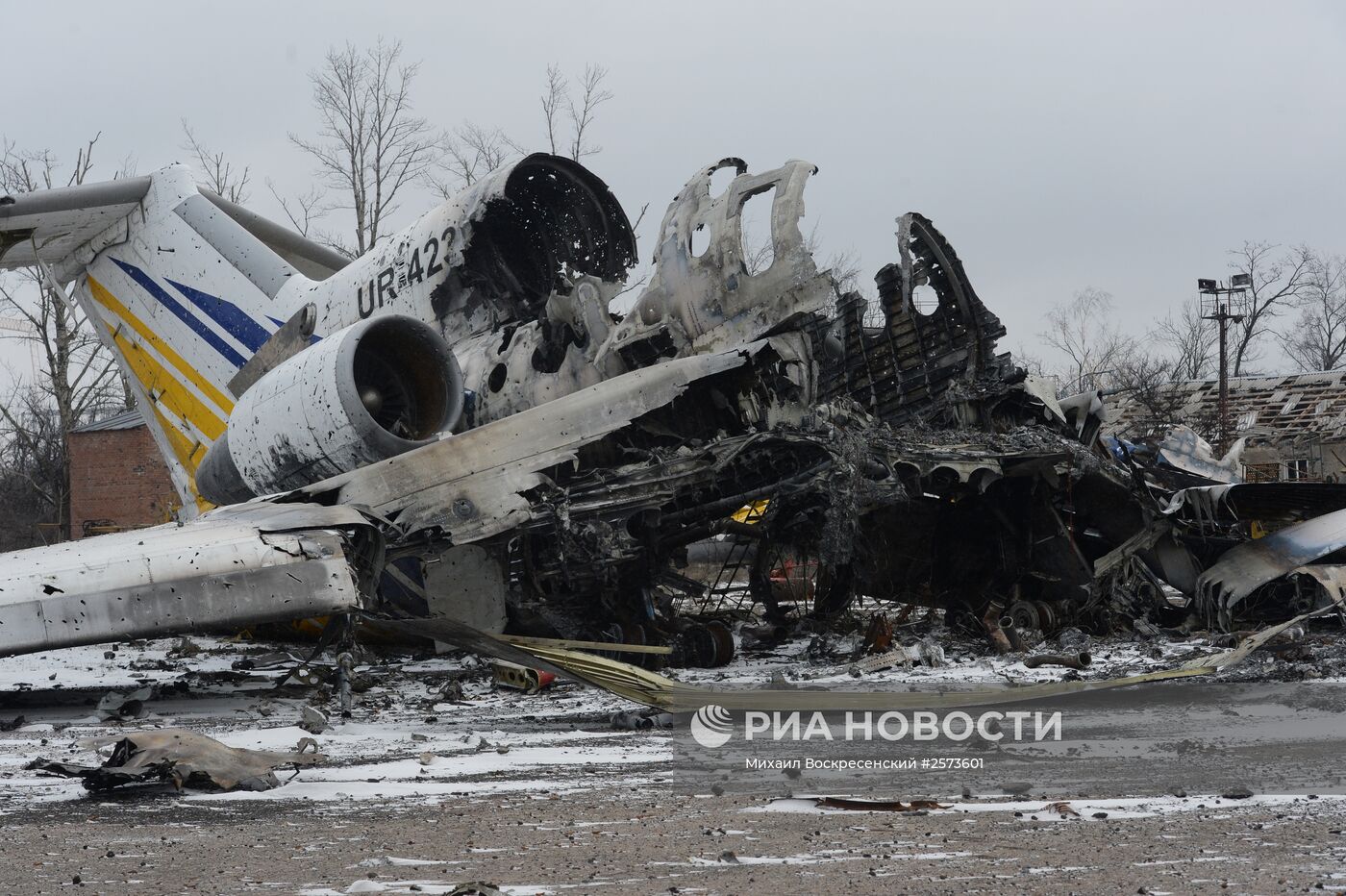 Разрушенный аэропорт Донецка