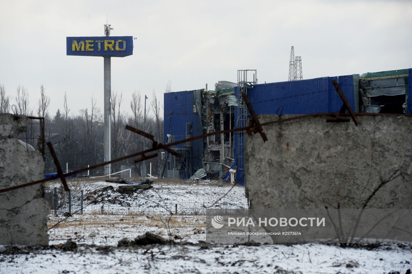 Разрушенный аэропорт Донецка