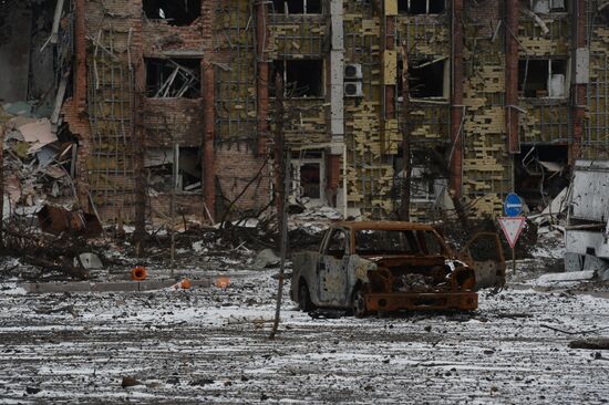 Разрушенный аэропорт Донецка