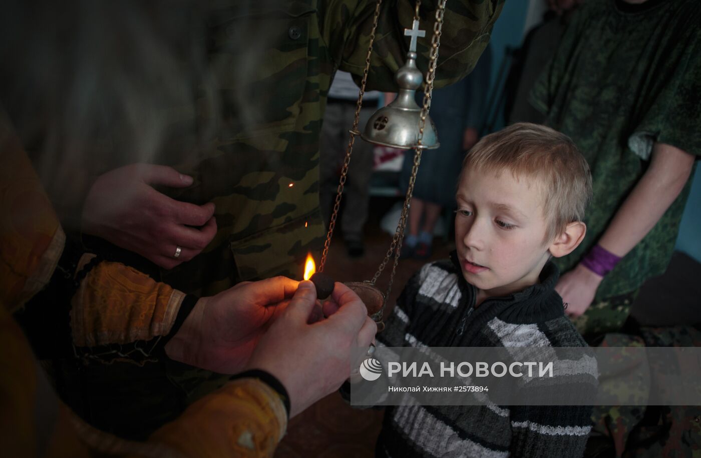 Ополченцы ДНР в госпитале Горловки