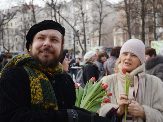 Празднование Широкой Масленицы в Москве