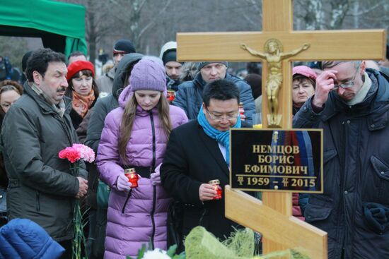 Прощание с политиком Борисом Немцовым в Москве