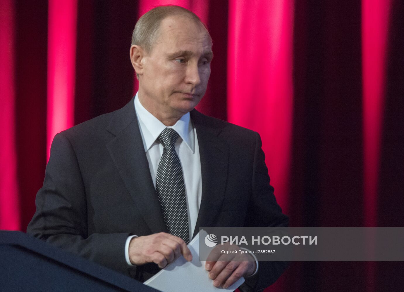 Президент РФ В.Путин принял участие в работе коллегии МВД