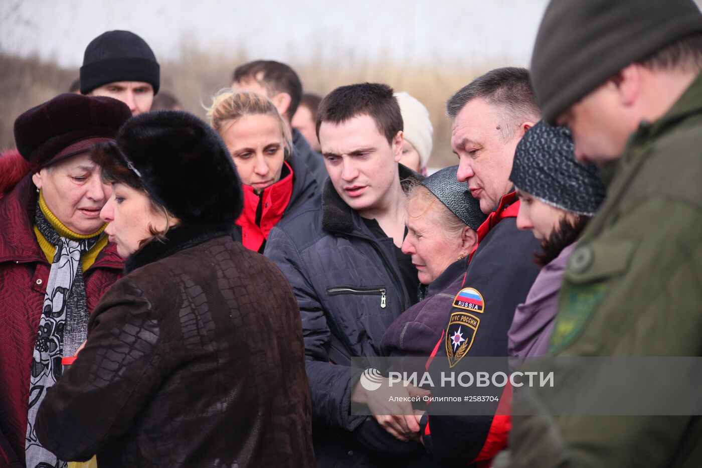 Похороны шахтеров, погибших при взрыве на шахте имени Засядько в Донецке