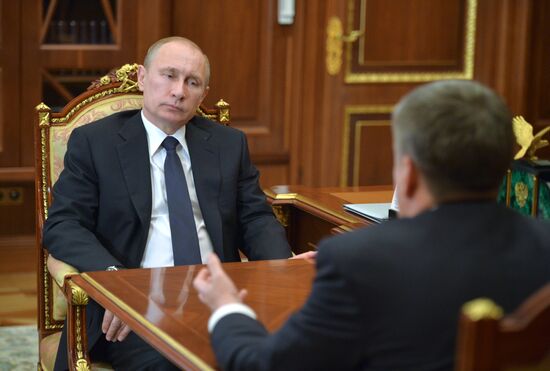 Президент РФ В.Путин встретился с главой Республики Карелия Александром Худилайненом