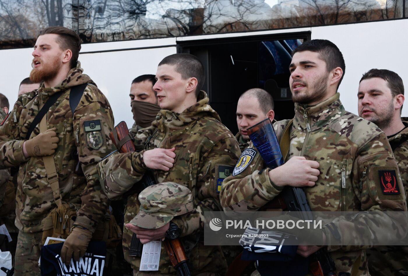 Отправка батальона "Сич" на юго-восток Украины