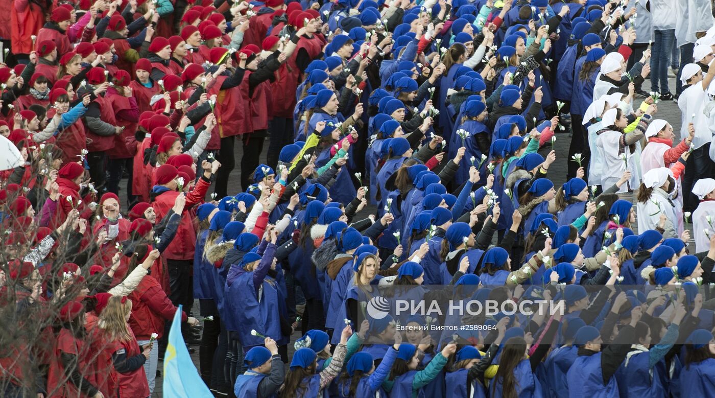 Празднование годовщины "Крымской весны" в Крыму