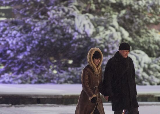 Снегопад в Симферополе